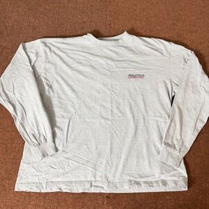Vintage Nautica Competition X-97 Cross Training Long Sleeve Shirt Gray‎ Mens XL